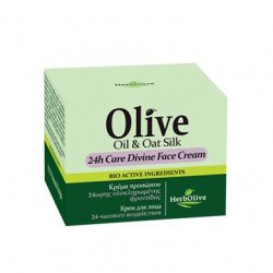 HerbOlive Κρέμα Προσώπου 24ωρης Ολοκληρωμένης Φροντίδας - 24h Care Divine Face Cream